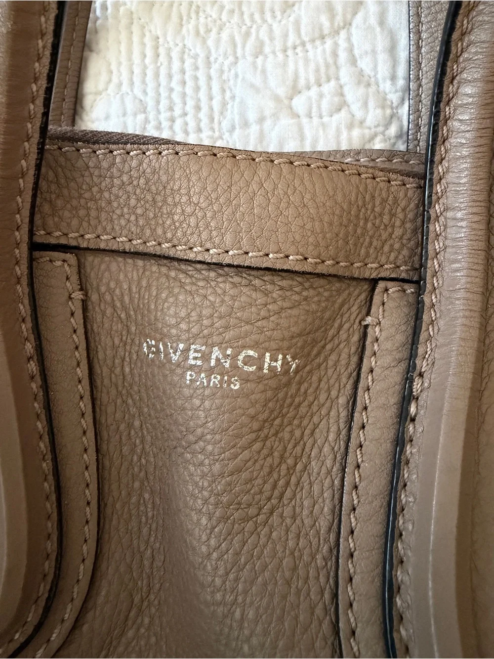 Givenchy Taupe Brown Nightingale Soft Leather Shoulder Bag